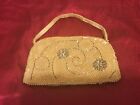 Vtg La Regale Product Made In Japan Faux Pearl Beaded Zippered Essentials Purse