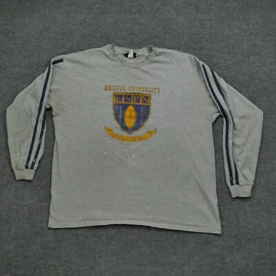 Camiseta ESPN De Colección Para Hombres 3XL Gris Manga Larga Bristol Fútbol Universitario Años 90 Foto 1 de 4