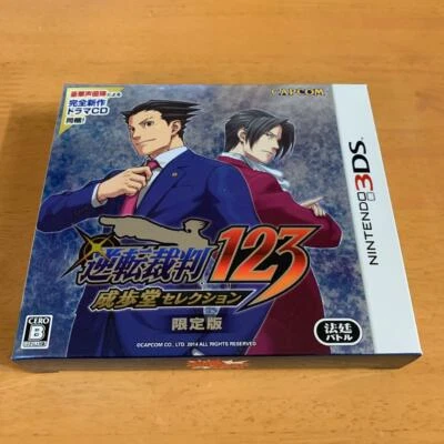 Gyakuten Saiban123 Limited Edition Nintendo 3DS Capcom Used Japan Boxed Tested - Image 1 of 3