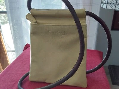 CLEO & PATEK PARIS Yellow Leather Shoulder CrossBody Purse - Image 1 of 4