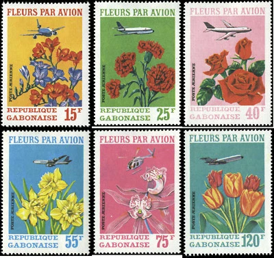 Gabon Scott #C109 - #C111 Juego completo de 6 como nuevo  Foto 1 de 4