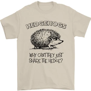 Hedgehogs Just Share the Hedge Funny Mens T-Shirt 100% Cotton - Picture 1 of 12