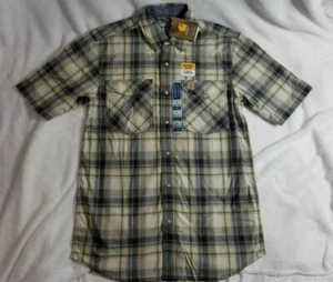 Camisa de hombre Carhartt 104171 manga corta broches de presión pequeña nueva con etiquetas - Imagen 1 de 4