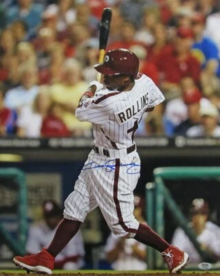 Jimmy Rollins Philadelphia Phillies Signed/Autographed 16x20 Photo PSA 192101 - Image 1 of 3