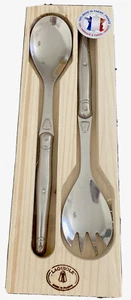 Laguiole Jean Dubost Salad Server Set of 2PC with Stainless Steel Handles FRANCE