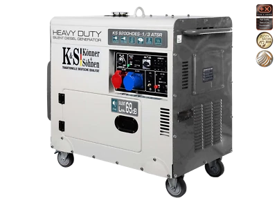 KS 9200HDES-1/3 ATSR Diesel Stromgenerator Stromerzeuger Notstromerzeuger 7.5kW  - Bild 1 von 4