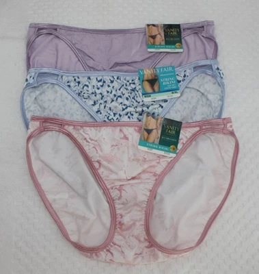 NWT set/3 VANITY FAIR ILLUMINATION STRING BIKINI 18108 BLUE VIOLET WORLDS 8/XL - Image 1 of 4