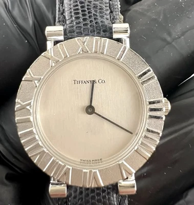 Tiffany Atlas Sterling Silver 925 Swiss Quartz Ladies Watch 24 mm Swiss Made - Image 1 of 4