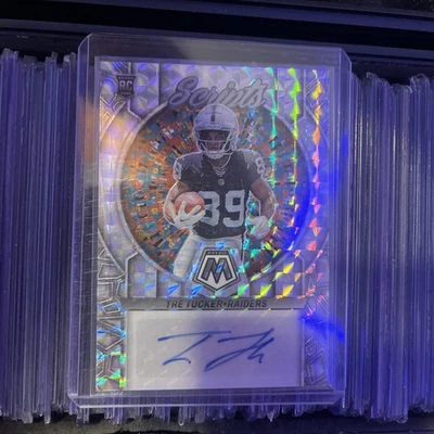 2023 Panini Mosaic - Rookie Scripts Tre Tucker #RS-TT (AU, RC) - Image 1 of 3