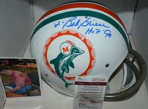 BOB GRIESE AUTOGRAPHED FULL SIZE TK SUSPENSION HELMET MIAMI DO;PHINS HOF 90 JSA - Picture 1 of 9