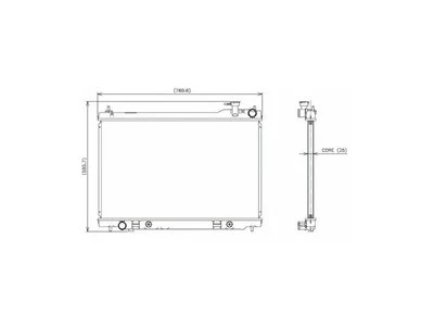 For 2003-2008 Infiniti FX35 Radiator Denso 49983CMMS 2005 2004 2006 2007 3.5L V6 - Image 1 of 2