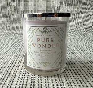 NEW Bath & Body Works Pure Wonder Scented 8oz Single Wick Signature Candle - Bild 1 von 6