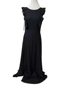 NEW Ted Baker London ARDENIA Waterfall Ruffle Maxi DressLong Dress - Navy $395 - Picture 1 of 10