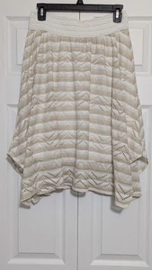 EUC Maurices boho hippie peasant ligh midi skirt Bohemian Fairy Festival Size L - Picture 1 of 6