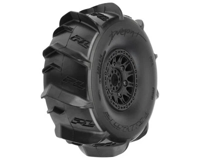 Pro-Line Dumont Paddle SC 2.2/3.0 Pre-Mounted Tires w/Raid Wheels (Black) (2) - Image 1 of 4