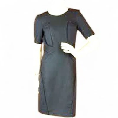 NWT Club Monaco | 6 | Matalin navy blue sheath dress short sleeves body con - Image 1 of 4