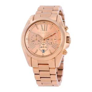 Michael Kors Original MK5503 Women's Bradshaw Rose Gold Chronograph Watch 43mm - Picture 1 of 4
