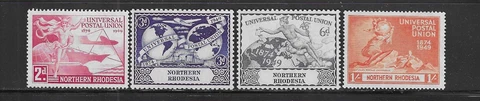 NORTHERN RHODESIA SCOTT #50-53 1949 UPU ISSUE - MINT  NEVER HINGED Cover