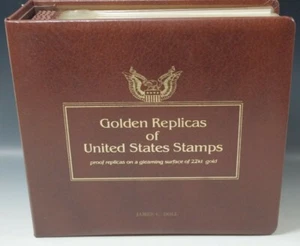 41 GOLDENE REPLIKEN BRIEFMARKEN AUSGABEN OKT 28 1982/JAN 6 1984 SATZ 1 TAGESBRIEF 22K GOLD - Bild 1 von 12