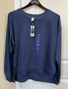 Green Tea Soft and Yummy Pullover Top Denim Blue Color XX-Large Comfy Relaxed - Picture 1 of 8