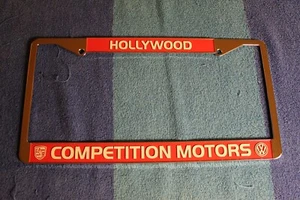 COMPETITION MOTORS HOLLYWOOD POR Dealership License Plate Frame. Red, Metal. - Picture 1 of 2
