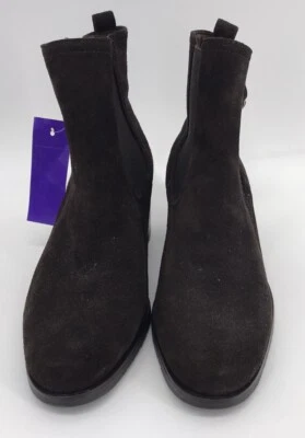 Markon Shoes Womens Size 7M Plata Brown Suede Buckle Chelsea Ankle Booties - Image 1 of 4