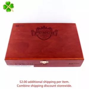 Caja de cigarros de madera vacía Punch Grand Cru Britania 10,75" x 7,25" x 2" - Imagen 1 de 12