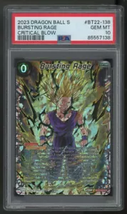 2023 Dragon Ball Bursting Rage Critical Blow Secret #BT22-138 PSA 10 - Picture 1 of 2