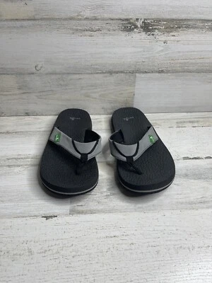 Sanuk Youth 4-5 Cerveza Acogedora SBS2914 Marrón/Gris Cómoda Chanclas Sin Cordones Sandalia Foto 1 de 4