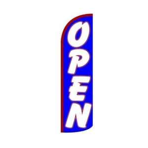 Bandiera aperta in piuma svolazzante Swooper | 3 piedi L x 11,5 piedi di altezza - Foto 1 di 3