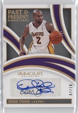 2021-22 Panini Immaculate Past and Present Signatures Gold /10 Derek Fisher Auto
