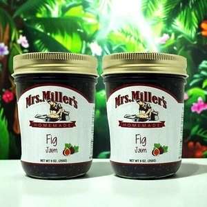 Mrs. Miller's Fig Jam, 2 Pack, 9 oz Glass Jars Non-Gmo - Picture 1 of 7