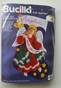 Bucilla Felt Applique Celestial Angel 18" Christmas Stocking Kit 83956 NEW - Picture 1 of 4