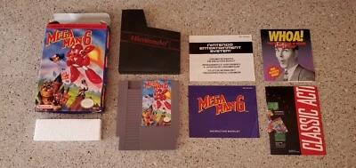 Mega Man 6 megaman six VI - Nintendo NES lot Box Poster & Manual Complete CIB!!! - Image 1 of 4