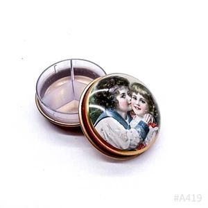 Vintage Pillbox Made of Metal With 3 Trennfächern Pharmacy - Picture 1 of 8