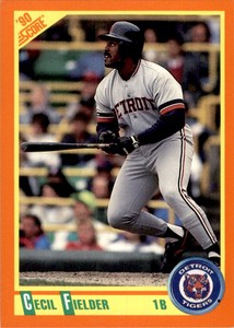 1990 Mint _ Score Rookie & Traded Cecil Fielder Detroit Tigers #9T