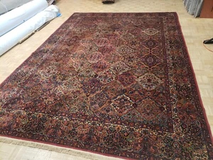 10x14 GENUINE ANTIQUE KARASTAN RUG MULTICOLOR PANEL KIRMAN 717 100% WOOL RUG VGC - Picture 1 of 14