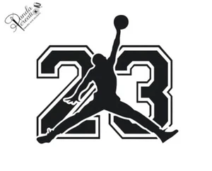 Kit 2 JORDAN 23 Adesivo vinile permanente stickers AIR basket NBA adesivi - Picture 1 of 1