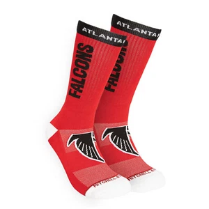 Mitchell & Ness Classic Red/Black Atlanta Falcons Classic Logo Crew Socks - Picture 1 of 2