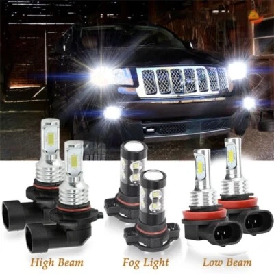 Faro LED alto/bajo + faros antiniebla para Jeep Grand Cherokee 2011 2012 2013 Foto 1 de 4