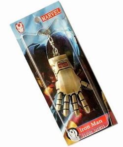 Iron Man Gold Tone Alloy Metal Repulsor Glove Keychain Car Key Ring - Picture 1 of 5