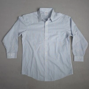 Brooks Brothers Regent Dress Shirt Striped Non Iron Button Down 16 1/2 - Picture 1 of 10