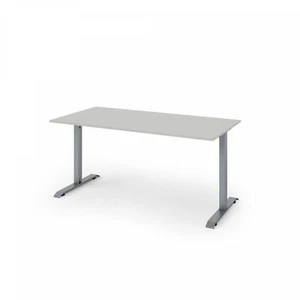 ISOLA linear desk L.1000xD.600xH.740 with grey top and grey bonderized structure - Picture 1 of 2