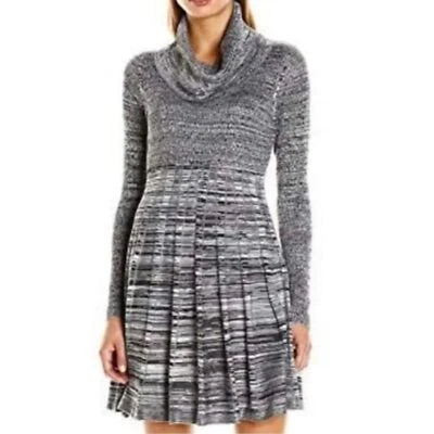 Calvin Klein Cowl Neck Long Sleeve Sweater Dress Grey size XL - Image 1 of 4