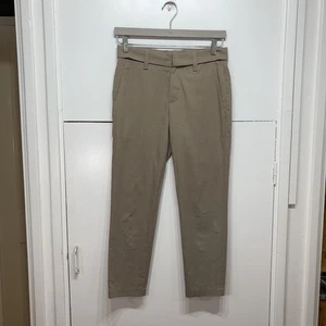 Brunello Cucinelli Trousers Beige Slim Cotton Blend Cropped Zip Fly US 2 IT 38 - Picture 1 of 10