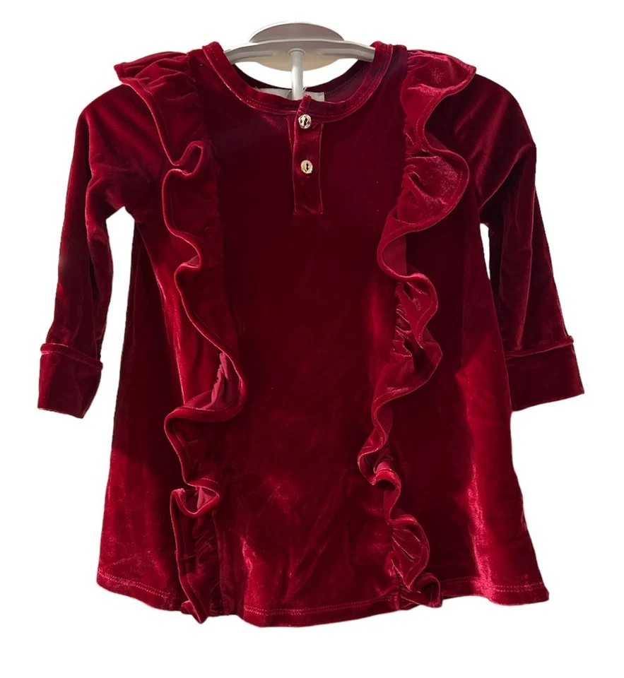 Vestido de terciopelo rojo Isobella and Chloe para bebés/niñas pequeñas - 24 meses Foto 1 de 1