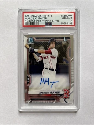Bowman Draft Marcelo Mayer 2021 cromo automático RC 1er #CDA-MM PSA 10 Foto 1 de 2