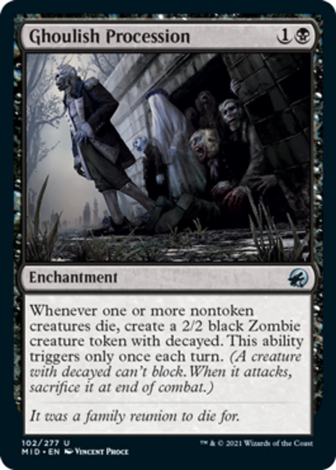 x1 Ghoulish Procession - Innistrad: Midnight Hunt - NM - MTG - Image 1 of 1