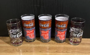 Vintage 3er Set Coca Cola McDonald’s Denim Collection 6” + 2 Tiffany Style Gläser - Bild 1 von 5