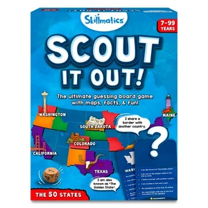 Juego de mesa Skillmatics - Scout It Out 50 estados, juego de adivinanzas y curiosidades para F... - Imagen 1 de 9